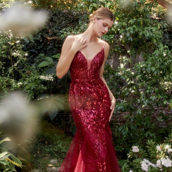 NEW LONG OFF THE SHOULDER SLEEVELESS MERMAID DRESS WITH ZIPPER BACK AL A1118 - Picture 8 of 10